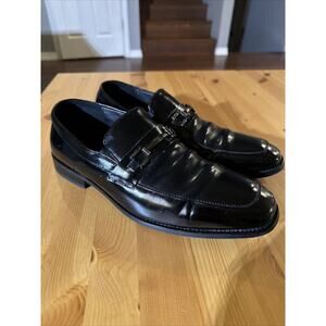 Stacy Adams Black Leather Slip-On Loafer Size 8.5M Style# 20133-001
